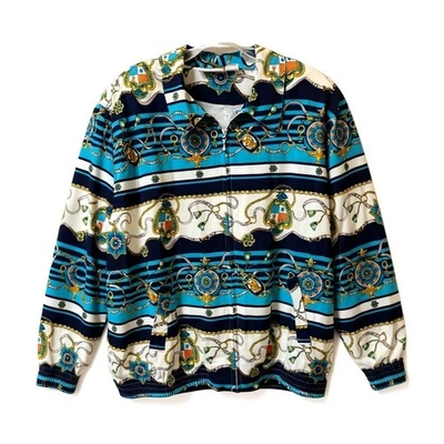 Chaqueta Náutica Vintage Años 90 Talla Grande 22W Alfred Dunner Abrigo Bombardero Rompevientos Foto 1 de 4