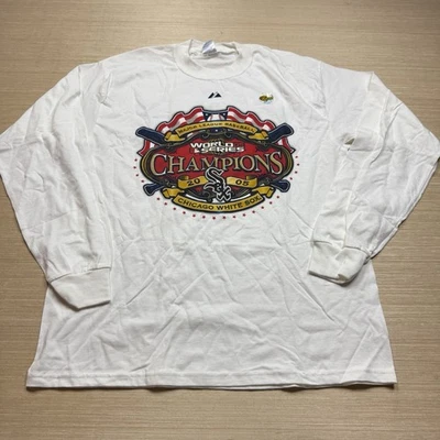 Camiseta De Colección Chicago White Sox Campeones Serie Mundial 2005 Y2K L Manga Larga Foto 1 de 4