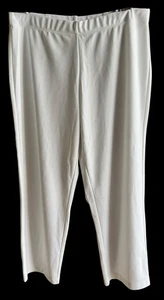 Susan Graver Regular Milano Strick Pull-On gerades Bein Crop Hose weiß A574063 M - Bild 1 von 6