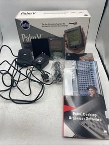 Palm V Connected Organizer 5 instrukcji PDA Base Box CD działa kompletny - Zdjęcie 1 z 22