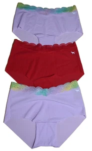3 NWT Victoria's Secret Pink Shorties Boxer Panties  red M Medium Lot - Picture 1 of 11