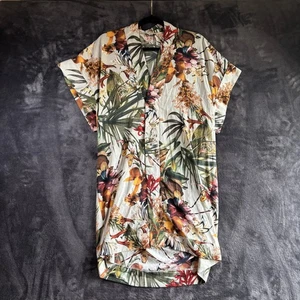 Dress Forum Floral Print Tropical Botanical Bohemian Size Large Dress - Picture 1 of 8