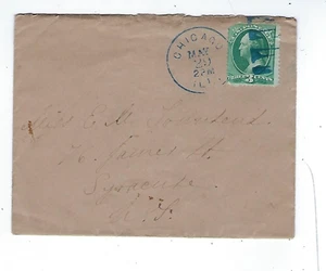 1870s Chicago Illinois, BLUE Fancy Killer, to Syracuse NY - Picture 1 of 2