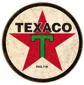Letrero De Metal Redondo Texaco 1936 De 300Mm - Picture 1 of 1