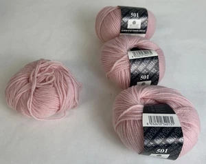 Lote 3 + Hilos Parciales Filatura DiCrosa 100% Lana Rosa #196 Lote a Juego Italia - Imagen 1 de 8