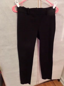 Cynthia Rowley Womens size 0 Dress Pants Skinny Stretch Black side Zip - Picture 1 of 3