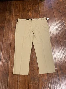 mens van heusen slacks  Khaki Beige 50x32 traveler flex extender waistband - Picture 1 of 9