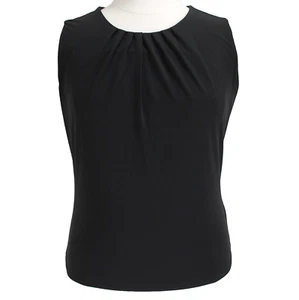 Calvin Klein ärmelloses Top Damen 14 schwarz Plissee Ausschnitt Stretch Polyester - Bild 1 von 7