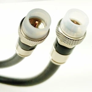 25ft BLACK RG-6 COAX TV INTERNET WIRE PROFESSIONAL WEATHER BOOT F-CONNECTORS - Picture 1 of 1