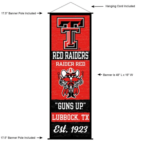 Texas Tech University Red Raiders Room Banner Poster Art Canvas Cover