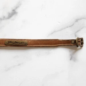 Levi's Strauss kids youth unisex brown leather belt bronze hardware thin 29" - Picture 1 of 8