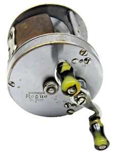 Bronson Rogue #3000 Fishing Reel 1938 Baitcasting With Leather Thumb Drag Brake - Picture 1 of 10
