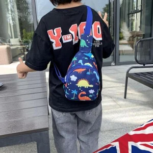 Children Cartoon Messenger Bag Money Pouch Dinosaur Horn Horse Print Chest Bags - Picture 1 of 12