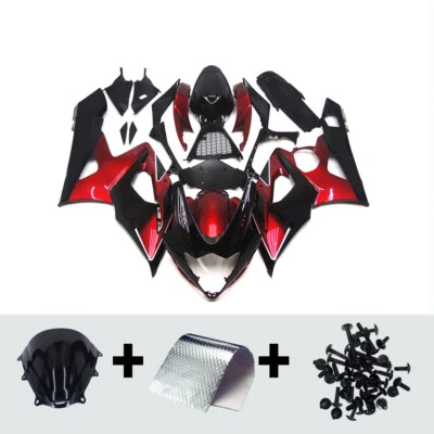 Kit de carenado rojo negro para Suzuki GSXR1000 2005 2006 K5 ABS carrocería de inyección Foto 1 de 4