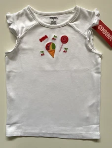 Gymboree Cap Sleeve Top Tee White Ice Cream Candy Girl's Size 6 NWT - Picture 1 of 2