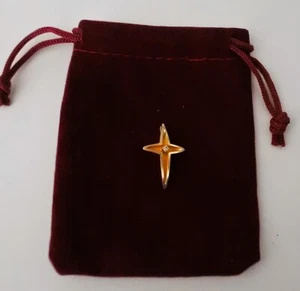 Stern von Bethlehem Diamant Kreuz Anhänger 14k Gold 1,3 gr Vintage - Bild 1 von 2