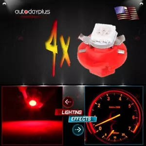 4X B8.4D 5050 LED SMD INSTRUMENT PANEL CLUSTER DASHBOARD GAUGE LIGHT BULB RED - Picture 1 of 6