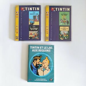 Tintin Lot of 3 Rare OOP DVD Lot, Citel, Et Le Lac Aux Requins & More Tested 