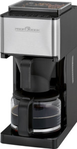 ProfiCook Coffee Machine With Grinder Filter Timer Black 8-10 T