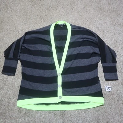 Suéter cárdigan Living Doll negro gris verde para mujer talla M mediano Foto 1 de 4