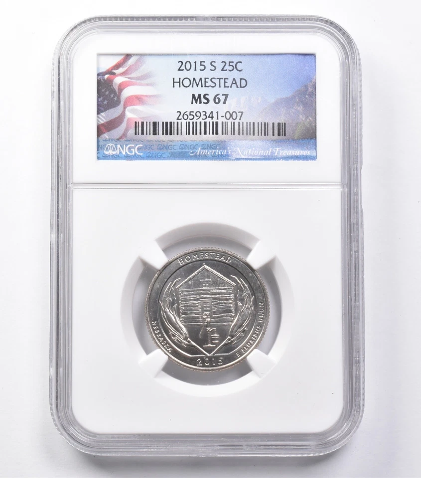 MS67 2015-S Washington Quarter Homestead NGC *5441 - Image 1 of 3