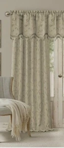 1 Elrene Mia 52" x 84" Single Blackout Curtain Panel NATURAL Poly 1 Panel Only - Picture 1 of 5