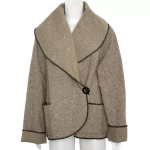 Janska Heather Gray Jacket Lightweight Denver Colorado Collection Washable LARGE - Picture 1 of 8