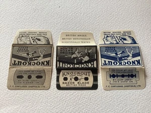 Vintage Rasierwickler x 3 verschiedene "Knockout" Boxen FC Cartledge Sheffield - Bild 1 von 2