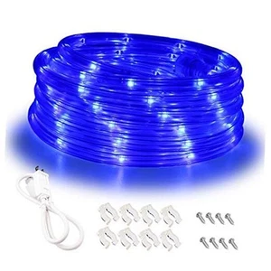LED Lights, 16ft Rope Lights, Connectable and Flexible Strip Lighting, Blue - Picture 1 of 8