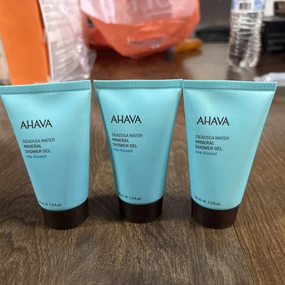3x AHAVA DEADSEA AGUA MINERAL GEL DE DUCHA BESADO EN EL MAR 1,3 oz / 40 ml ea NUEVO. Caja 4 Foto 1 de 2