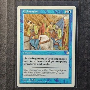 Exhaustion #42 Portal Three Kingdoms WOTC MtG PTK P3K LP English - Picture 1 of 2