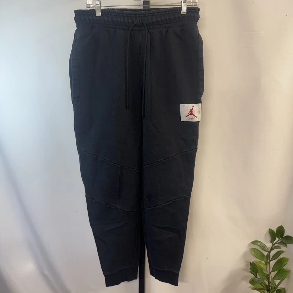 "Pantalones deportivos Air Jordan Jumpman Flight polar activo para hombre M 30-32"" negros" Foto 1 de 4