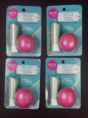 EOS Holiday Stick Sphere Lip Balm Whipped Vanilla Frost & Strawberry Cheer Lot - Image 1 of 3