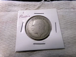 Early Great Britain 1 Florin - Two Shillings - One Silver Coin - DATELESS #CU13 - Picture 1 of 2