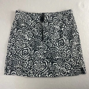 RipSkirt Hawaii Womens Skirt Black White Floral Print Swim Beach Travel Large - Picture 1 of 14