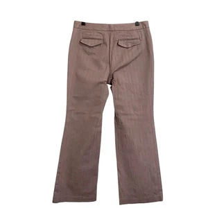 Ann Taylor Bootcut Pants Womens 8 Mauve Pink Stretch Textured Slash Pockets - Picture 1 of 8