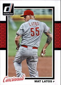 2014 Donruss Cincinnati Reds Baseball Card #284 Mat Latos