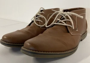 Sonoma Braydon Faux Leather Tan Lace-up Chukka Boots Men's Size 10 M - Picture 1 of 24