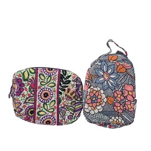 Vera Bradley Lunch Box Bunch Insulated Lucky You & Viva La Vera Make-up Bag - Picture 1 of 24