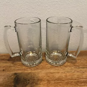 Set 2 tazze birra Libbey XL pesanti trasparenti 7" vetro alto 24 oz nuovi mai usati - Foto 1 di 5