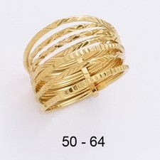 Bracelet Jonc Sculpté – Semainier – Acier Poli Miroir – 62 Mm – Femme