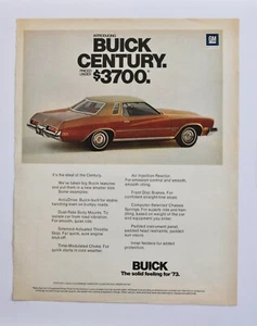 Anuncio de coche grande - 1973 Buick Century Luxus (folleto de cartel impreso en anuncio) - Imagen 1 de 1