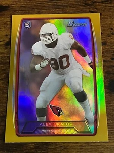 Alex Okafor 2013 Bowman Rainbow Gold RC #160 /399 Arizona Cardinals - Picture 1 of 2