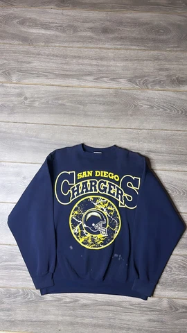 Vintage 90s NFL San Diego Chargers Crewneck Sweater Size Large Cover