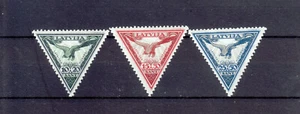 LATVIA  1932  AIR MAIL EAGLE  Mi 203A-205A  MNH** - Picture 1 of 2