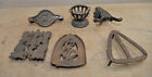 Cast Iron Lot Candle & Sad Iron Holder Trivet Boot Jack Puller Collectible Lot