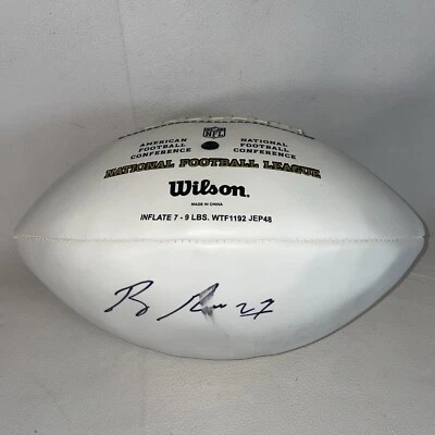 Ray Rice #27 Autografiado NFL Wilson Fútbol Baltimore Ravens-Leer Foto 1 de 4