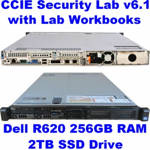 Cisco CCIE Security Lab v6.1 Dell R620 Server 256GB RAM 2TB SSD w/ Lab Workbook! - Afbeelding 1 van 9