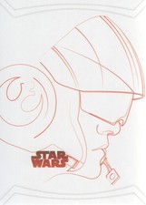 2017 Star Wars The Last Jedi Series 1 Red Illustrations #RL-6 Poe Dameron