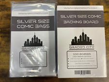 10 X SILVER BAGS AND BOARDS GRADED CITY COMICS
